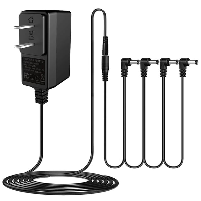 Fuente de alimentación para pedal de guitarra JOYO DC 9V 800mA - 1A con cables