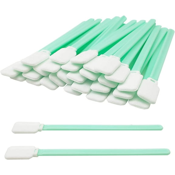 100pcs 4.8'' Square Rectangle Cleaning Swab Sticks for Cleaning Printer, Inkjet, Guns, Optical Lens, Camera and Electronics