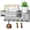 Gray Color, variant on Rustic Wood Key Holder with Shelf Wall Mounted Decorative Key Rack And Mail Organizer 6 Key Hooks for Living Room Entrance