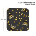 thumbnail image 2 of Naloa Bumblebee Coasters for Set of 4 - PU Leather Coasters, Coasters for Table Cup Tea Coffee Beer, Decorative for Kitchen Homedecor (Round), 2 of 6