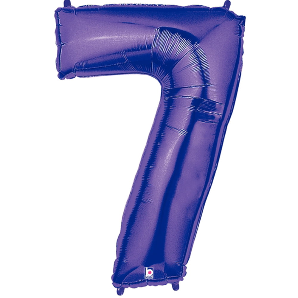 Giant Purple Number 7 Foil Balloon 40" - Walmart.com - Walmart.com