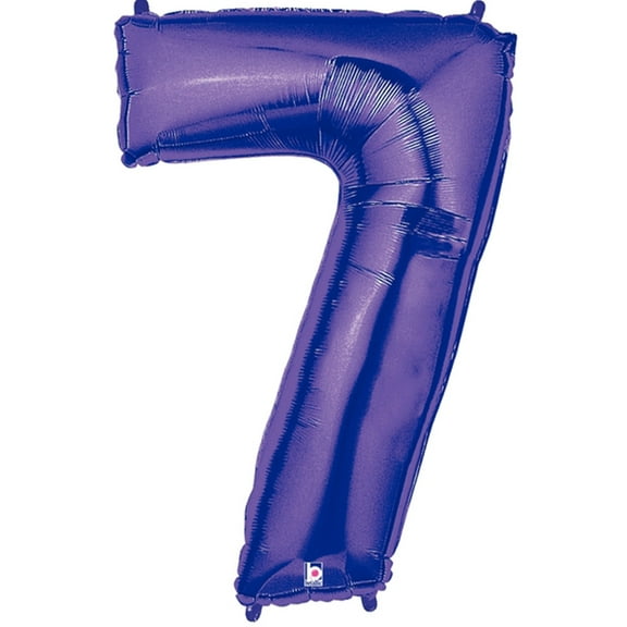Giant Purple Number 7 Foil Balloon 40"