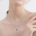 thumbnail image 2 of Taioiat Double Birthstone Necklaces for Women 18K Gold Plated Birthstone Rose Flower Jewelry Anniversary Valentines Day Mother's Day Birthday Gifts for Her Wife Girlfriend Mom, 2 of 7