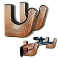 thumbnail image 1 of Angeebin Gun Rack Wall Mount Hold Up and Display Horizontal Rifle or Shotgun, Wooden Gun Hooks Suitable for Home and Store, 1 of 5
