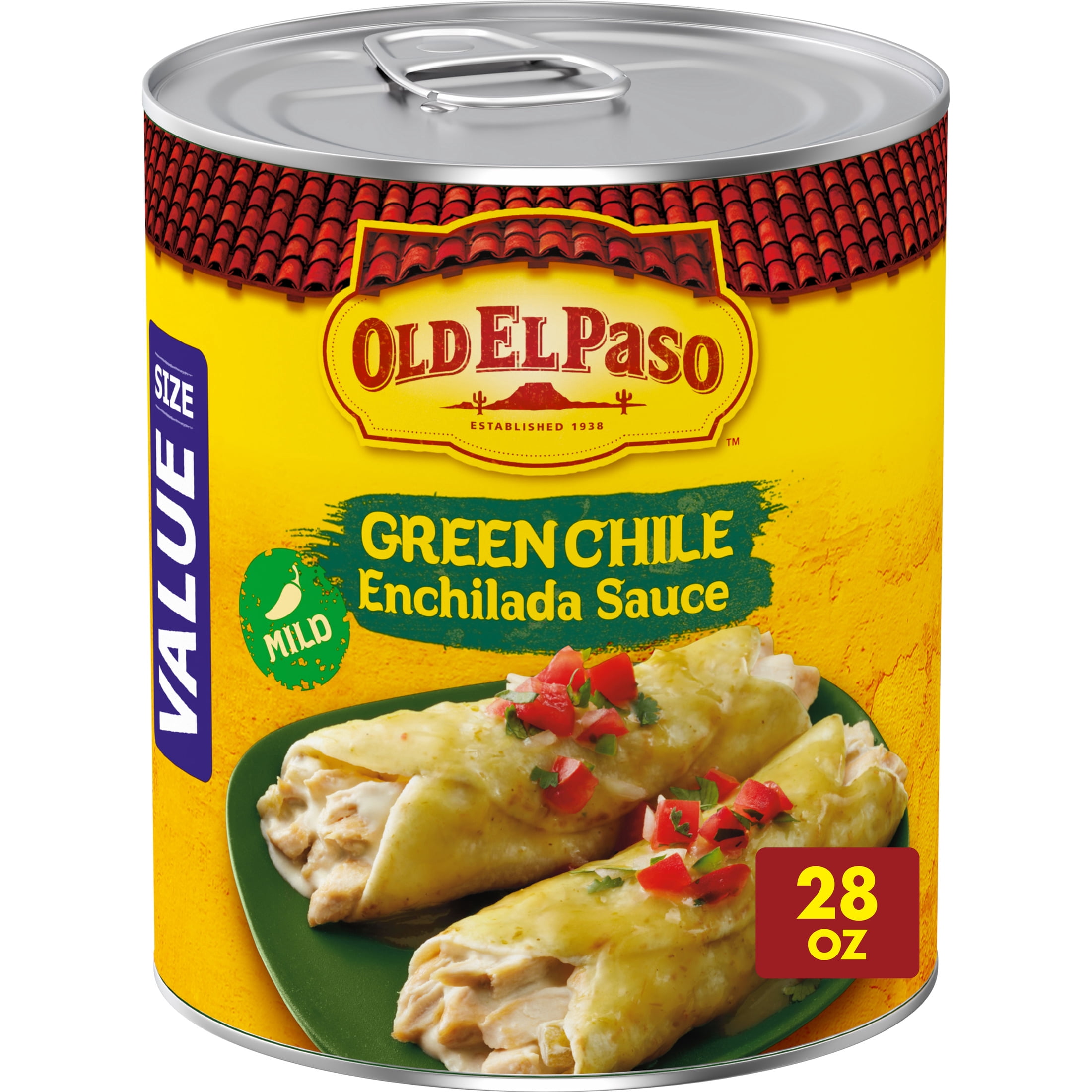 (12 pack) Old El Paso Mild Green Chile Enchilada Sauce, Value Size, 28 oz.