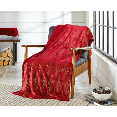 Better Homes & Gardens Oversize Reversible Velvet Plush Throw Blanket, 1