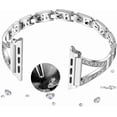 thumbnail image 3 of KOMI Bling Bands Compatible with Apple Watch Band 38mm 40mm 41mm 42mm 44mm 45mm,Women Stainless Steel Metal Band Dressy Wristbands Strap Replacement for iWatch Series 7 6 5 4 3 2 1 SE Silver, 3 of 6