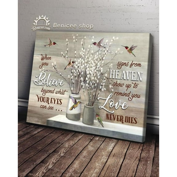 When You Believe Beyond What Your Eyes Can See Poster Cardinal Home Decor Cardinal Memorial Wall Art Memorial Gift Condolence Gift Ha 11 x 17 Inch Poster
