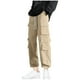 thumbnail image 2 of Ceisia Men's Relaxed Wide-leg Trendy Gift Cargo Casual Pants Drapey Contrast Drawstring Multi-Color, 2 of 5
