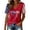 v#11Red53, variant on WAYUTE Women T-Shirts Stripes & Stars Pattern USA 1776-2026 Letter Print V Neck Short Sleeve For 4Th Of July Office Leisure Tee,White,S
