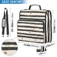 thumbnail image 2 of FORMRS Zipper Binder with Shoulder Strap 2-inch Ring 500 Sheet Capacity File Bag, Black Stripes, 2 of 5