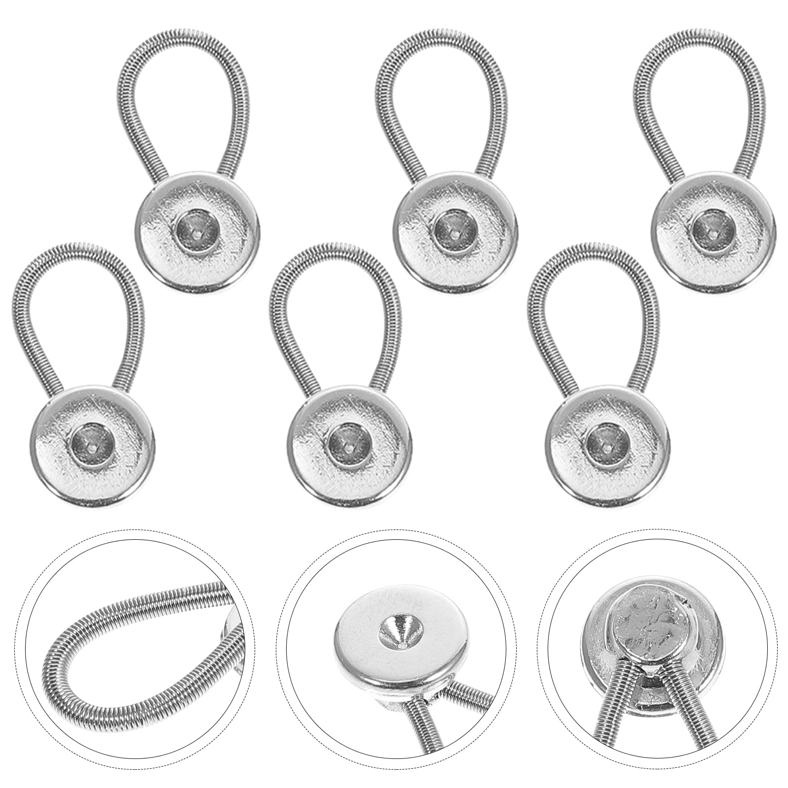 6pcs Button Extender For Jeans Zinc Alloy Collar Extenders For Mens