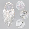 thumbnail image 2 of XUANYI Led Dream Catcher Kids Wall Decor White Feathers Dream Catcher With Light Beads Boho Decor Woven Art Ornament Handmade Gift For Kids Bedroom Home Hanging, 2 of 5