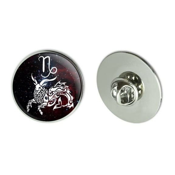 Capricorn Fish Goat Zodiac Sign Horoscope in Space Metal 1.1" Tie Tack Hat Lapel Pin Pinback