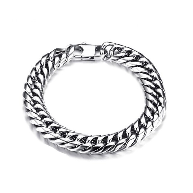 Link Chain Bracelets Bangles for Men Women Stainless Steel Wrist Band Hand