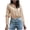 Khaki, variant on Womens Sweatshirts Blue Basic Summer 2024 Trendy Long Sleeve Solid Comfortable Breathable V-Neck Shirt Tops