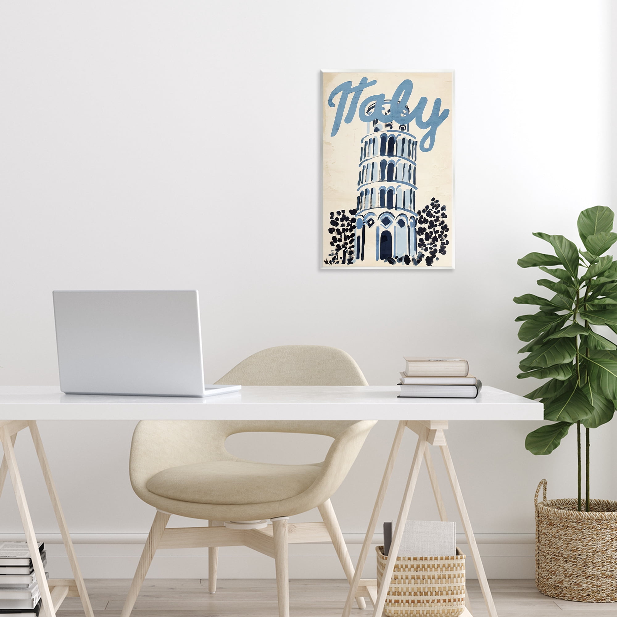 Stupell Industries Blue & Beige Italy Travel Wall Plaque Art, design by Annabelle Hall