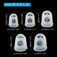 thumbnail image 2 of Uxcell Rubber Finger Tips Silicone Thumb Fingertip Protector Thimble for Guitar Playing Clear 5 Size Assorted 20 Pack, 2 of 6