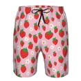 thumbnail image 4 of Naloa Hand Drawn Strawberry Men's Beach Shorts, Surfing shorts, Swim trunks, Quick Dry Swim Trunks for Surfing Beach Fun - Medium, 4 of 9