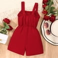 thumbnail image 3 of Zecgelong Toddler Girls Sleeveless Suspenders Solid Romper Jumpsuit Clothes Rompers For Girls Size 9-10 Years, 3 of 5