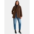 thumbnail image 3 of Time and Tru Women's and Women's Plus Faux Wool Peacoat, Sizes XS-2X, 3 of 6