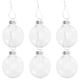 thumbnail image 5 of GOOHOCHY 6 bolas navideñas de plástico de 8 cm, esferas planas transparentes, rellenables, para colgar, para manualidades, decoración de bodas y árboles de Navidad., 5 of 8
