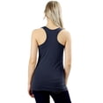 thumbnail image 2 of Womens Solid Basic Cotton Racerback Tank Top, 2 of 5