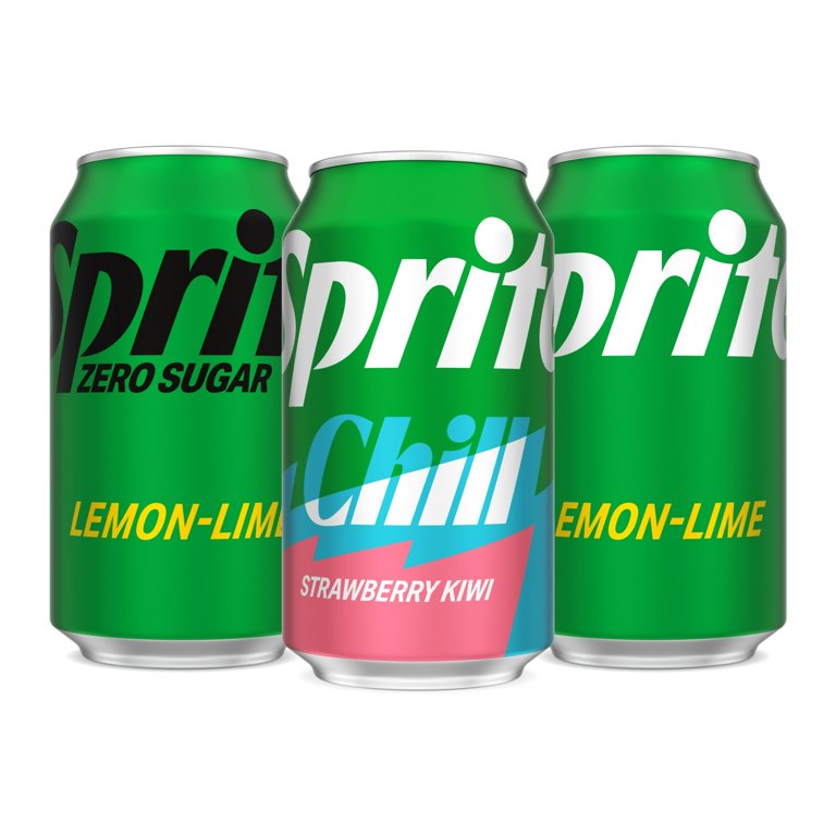 Sprite Chill Strawberry Kiwi Fridge Pack Cans, 12 fl oz, 6 Pack