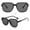 Black, variant on WIFKLSIIPG Big Frame Protective Sunglasses Glasses Eyewear Shades Vintage Square Unisex