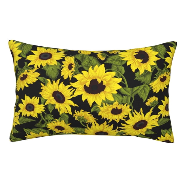 Balery Sunflowers In Vintage Funda de Cojín Estampada, Regalos para Mujeres, Regalos de Amor para Ella, Regalos para Novia o Esposa, Funda de Almohada-14"x20"