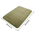 thumbnail image 4 of AuroraX Memory Bathroom Rug Absorbent Coral Fleece Green Non-Slip Backing Bath Mat Rug Striped Soft Minimalist 15x23 Inch Solid, 4 of 5