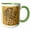 Green/White, variant on 3drose, Ancient Cave Drawing Digital Art of Stork and Feathers, 11oz Two-tone Green Mug
