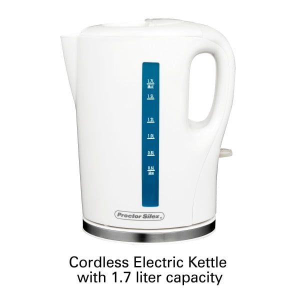 Proctor-Silex 1.7Liter Variable Temperature Electric Kettle, White