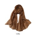 thumbnail image 2 of Minnieouse Bufanda con estampado clásico y atemporal de poliéster Bufanda elegante y cálida no tóxica e inodora para mujer Accesorios de disfraces Café, 2 of 6