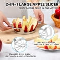 thumbnail image 2 of Cortadora de manzanas extragrande de 4,1 pulgadas con 12 cuchillas - Cortador de manzanas profesional resistente - Manzana de acero inoxidable 304, 2 of 5
