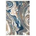 thumbnail image 2 of HR Marble Rugs Blue Gray Multi Color Abstract Livingroom & Dining Room Chick Area Rug Non-Shedding Carpet, 2' x 7' Runner, 2 of 6