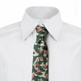 thumbnail image 3 of Necktie, Summer Banana Leaves Pattern, 3.7", Cream Jade Green and Coral, by Ambesonne, 3 of 4