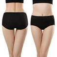 thumbnail image 1 of Women Cotton Menstrual Panties Lace Seamless Mid Waistband Solid Breathable Intimate Briefs, 1 of 8