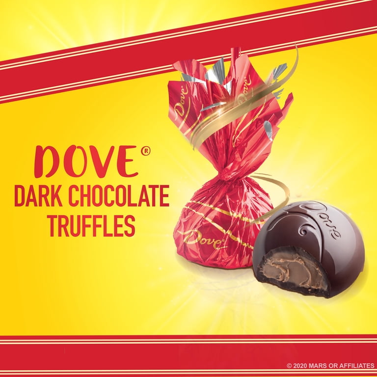 Dove Dark Chocolate Truffles, Silky Smooth, Holiday Gift Tin, 6 oz