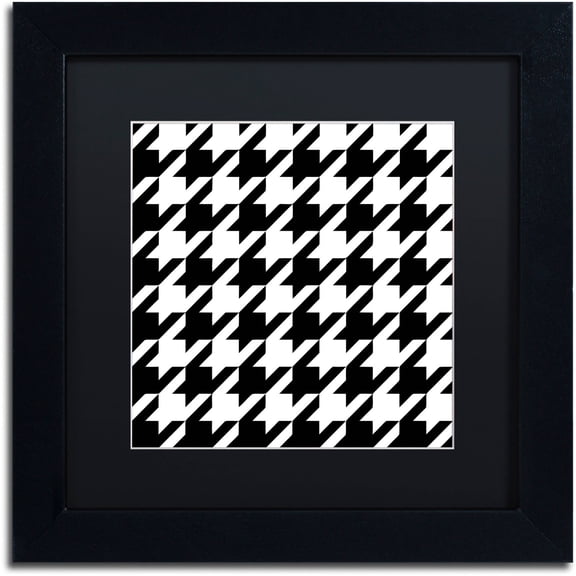 Trademark Fine Art "Houndstooth II" Canvas Art by Color Bakery Black Matte, Black Frame