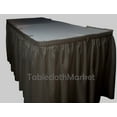 thumbnail image 2 of POLYESTER PLEATED TABLE SET SKIRT skirting Catering Trade Show Dj set up kit", (Color: Charcoal Gray - Size: 17' Table Skirt), 2 of 2