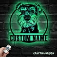 thumbnail image 4 of Craftnamesign Custom Peeking Miniature Schnauzer Metal Wall Art LED Light, Schnauzer Dog Name Sign, 4 of 5