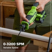 Greenworks 24V Brushless 10PC Power Tool Combo, Drill+Impact Driver+Circular Saw+Recip Saw+Jig Saw+Sander+Light+Multi-Tool+Nailer+Grinder,w/4.0Ah+2.0Ah Batteries and 65W USB-C Charger