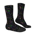 thumbnail image 2 of Goofa Dinosaur Printed Men's Crew Socks, Soft Durable Breathable Moisture-Wicking with Odor Control Cotton socks, 2 of 9