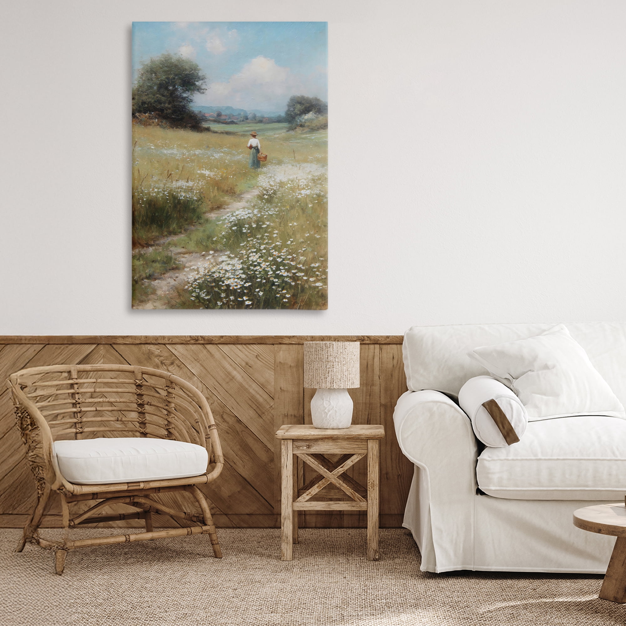 Stupell Industries Flower Gazing in Summer Meadow Canvas Wall Art, design by Petal Prints Design