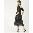 thumbnail image 2 of Moomaya Printed Square Neck Smocked Midi Dress, Poly Georgette Dresses For Women, 2 of 7