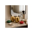 thumbnail image 3 of Decorative Small Mushroom Scented Candles for Men or Women - Stylish Votive Candle with Lid for Outdoor and Indoor - Whimsical Decor for Living Room, Bedroom, or Bathroom - Set of 2, 5", Gold & Red, 3 of 11