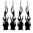 thumbnail image 4 of Lefu 4 pcs 5.9\'\' Flame Reflective Sticker for Car Racing laptop skateboard Decal, 4 of 9