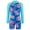 Blue, variant on ATOGUTA Girls Long Sleeve Zipper Closure Swimsuit One Piece Swimwear with Sun Protection Blue, Size 4T-11