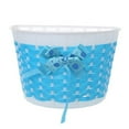 thumbnail image 1 of Bicycle Basket Children Bike Plastic Knitted Bow Knot Front Handmade Bag, 1 of 4